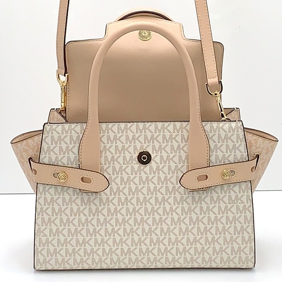 MICHAEL KORS
Carmen Medium Color-Block Logo Satchel color Buff Multi - Picture 5 of 16